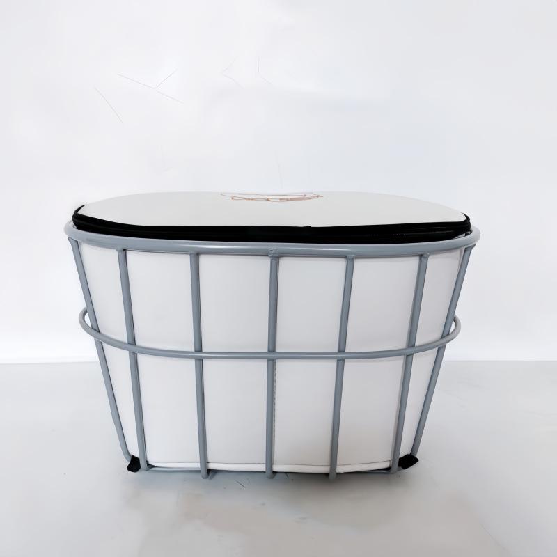 Large Capacity Metal Rear Basket with Backrest for E-bike Helmet and Backpack Storage