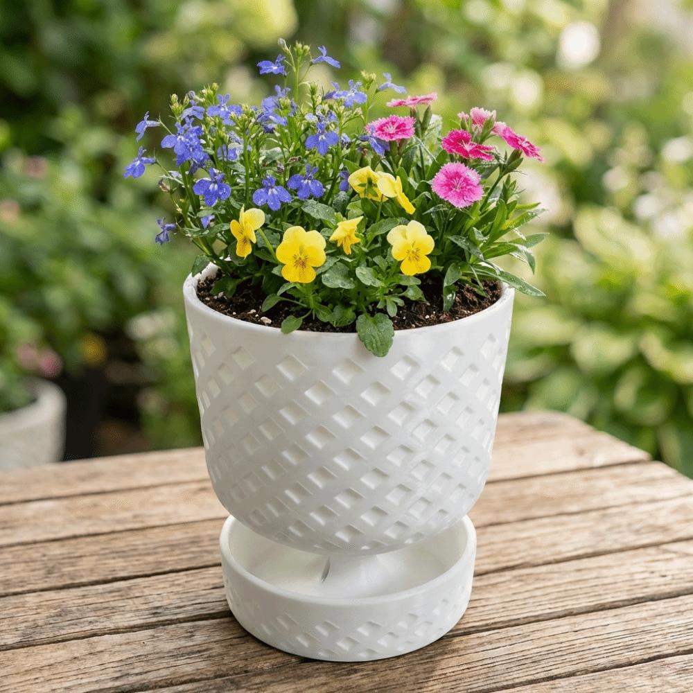 Root Control 3D Printed Flower Pot Plastic Green Onion Pots Eco-Friendly Plant Containers Indoor