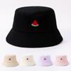 Watermelon Embroidery Fisherman's Hat Unisex Outdoor Sports Cap All-Season Style for Men And Women