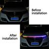 120/150/180cm Car Hood Decorative Light APP Remote Control RGB Led Colorful Car Headlight Strip 12v Universal for UTV ATV DRL