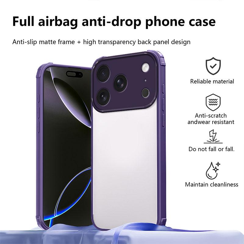 Shockproof Case For Iphone 17 Pro Hard Back Cover For Iphone 17 Pro Max TPU + PC Bumper Protective Capa Iphone17promax Coque