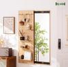Wall-Mounted Pegboard Full-Length Sliding Mirror for Small Spaces