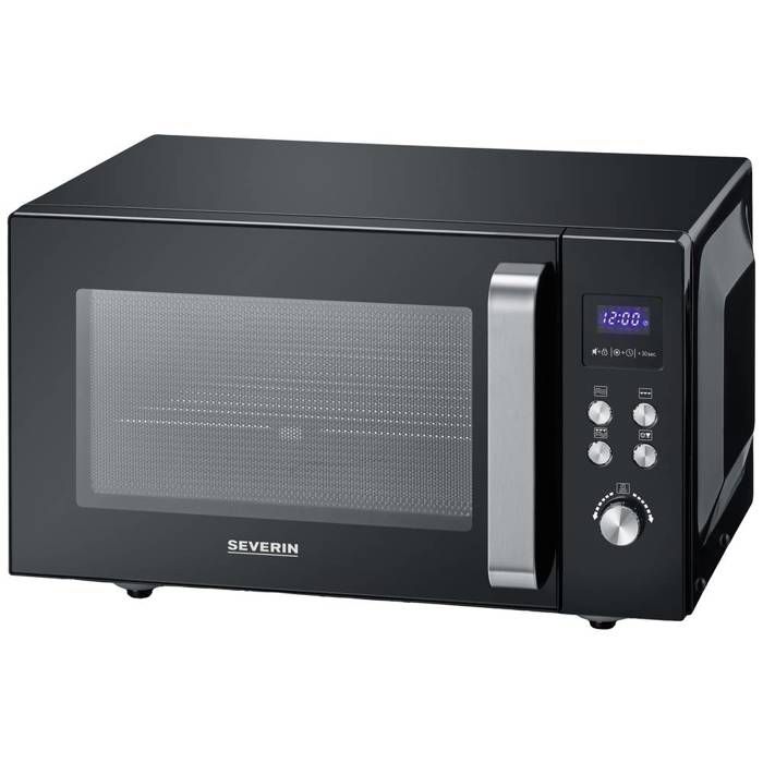 Severin MW 7763 Micro-ondes noir, acier inoxydable 900 W fonction grill