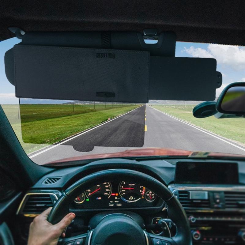 Universal Retractable Car Visors Sunshade With PC Clear Panel Anti Aging PP Frame For SUV Sedan Compatibility