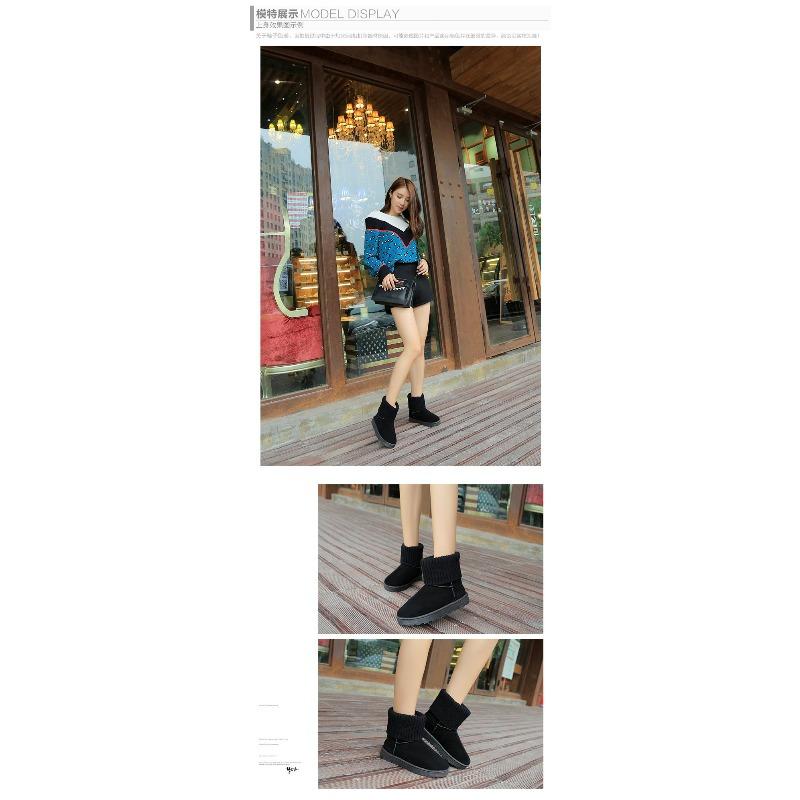 Directly from the Manufacturer Winter New Wool Mouth Snow Boots Women's Short Boots Two Wear Velvet Short Cotton Shoes Wholesale Women