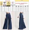 Women's Plus Size Wide Leg Washed Denim Jeans - Casual Fashion
