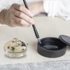 Research On Inkstone Falling Ink Calligraphy: Four Treasures Falling Ink Pot Antique Calligraphy Inkstone Grinding Ink