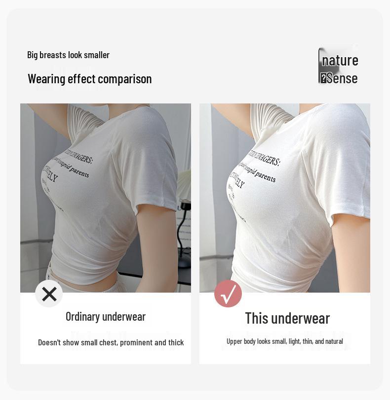 Plus Size Ultra-thin Comfort Bra: Enhances Big Chest, No Underwire, Adjustable Support, Side Boob Control