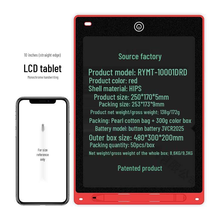LCD Writing Tablet: 8.5/10/12 Inch Electronic Drawing & Painting Board for Kids - Hand-drawn & Blackboard Style.
