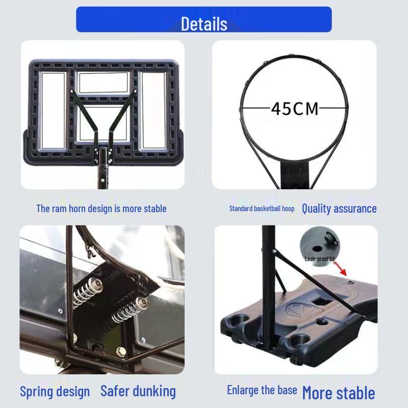 Jianzhidu Adjustable Outdoor Basketball Hoop