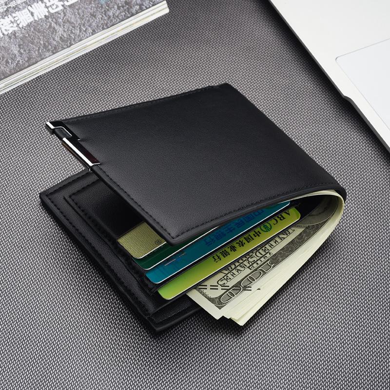 New Men's Wallet Short Multi-function Fashion Casual Draw Card Wallets Card Holders For Men Cardholder Bags Purse
