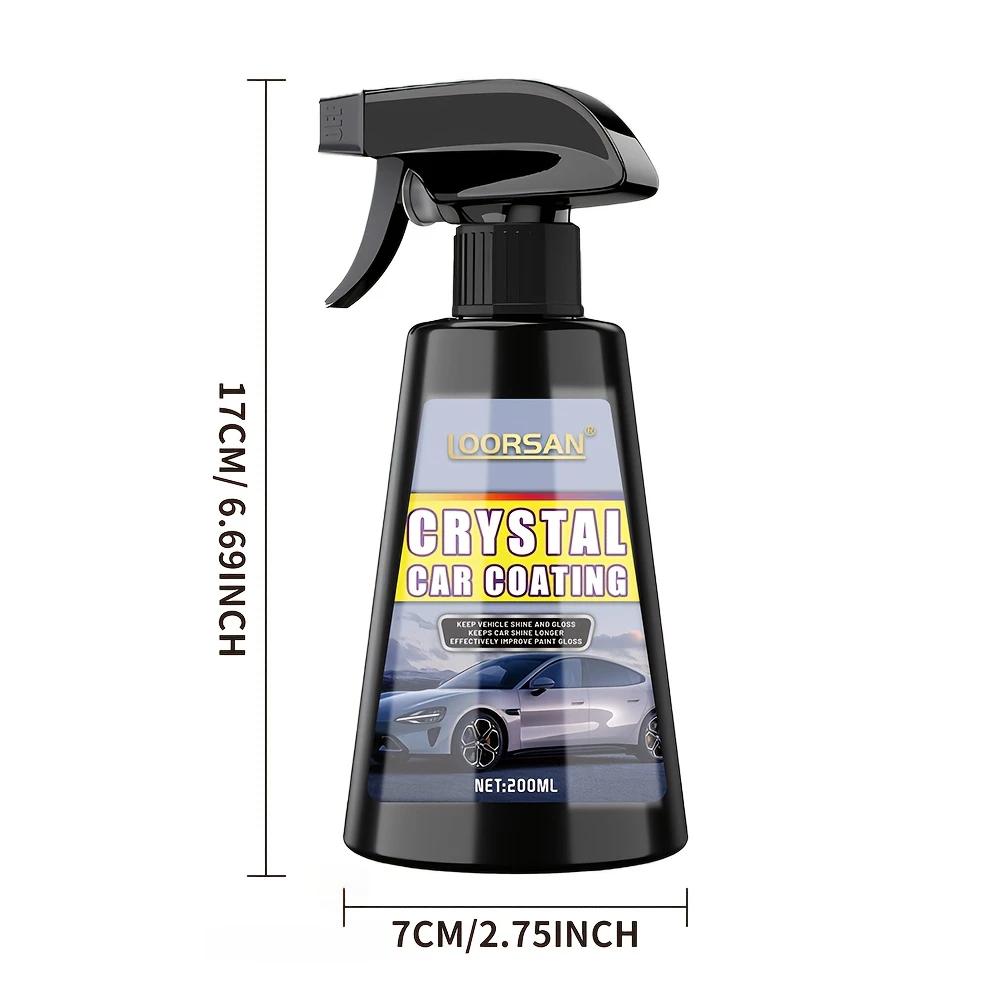 Convient à tous les véhicules, Spray Polish Revêtement de Voiture Cristal Bouclier Ultime 200ml, effet brillant longue durée, résistant aux intempéries