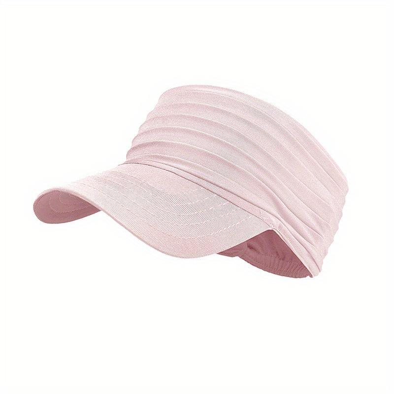 

Spring and summer empty top sun hat outdoor men s and women s fashionable sports quick drying sun hat adult running duckbill hat рожевий