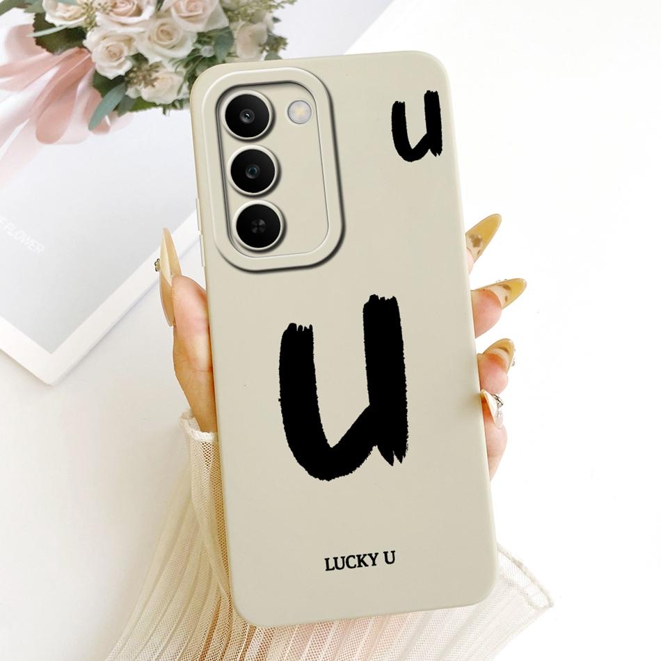 For Realme C83 Lucky Initial Letter Phone Case For Realme C83 C 83 5G Soft Silicone Cases Bumpers
