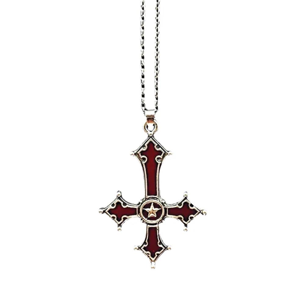Gothic Cross Pendant Necklace Jewelry Punk Style Jewelry Accessory
