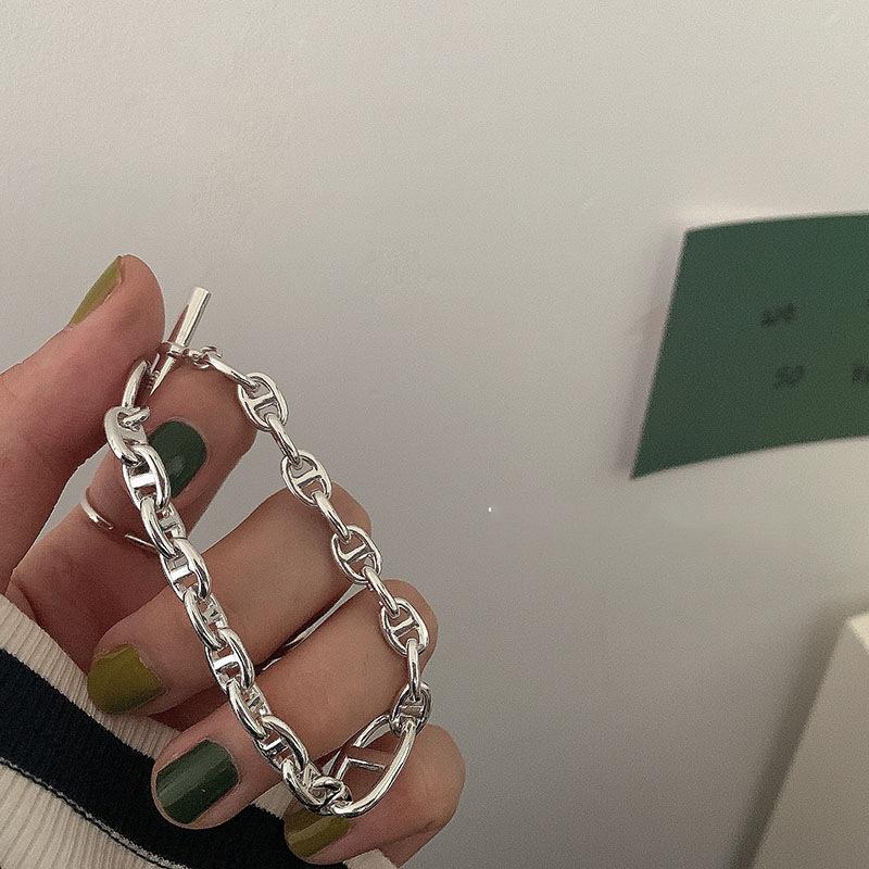 Korean Retro Nose Bracelet for Women - 925 Silver Simple Hip Hop Jewelry Trend