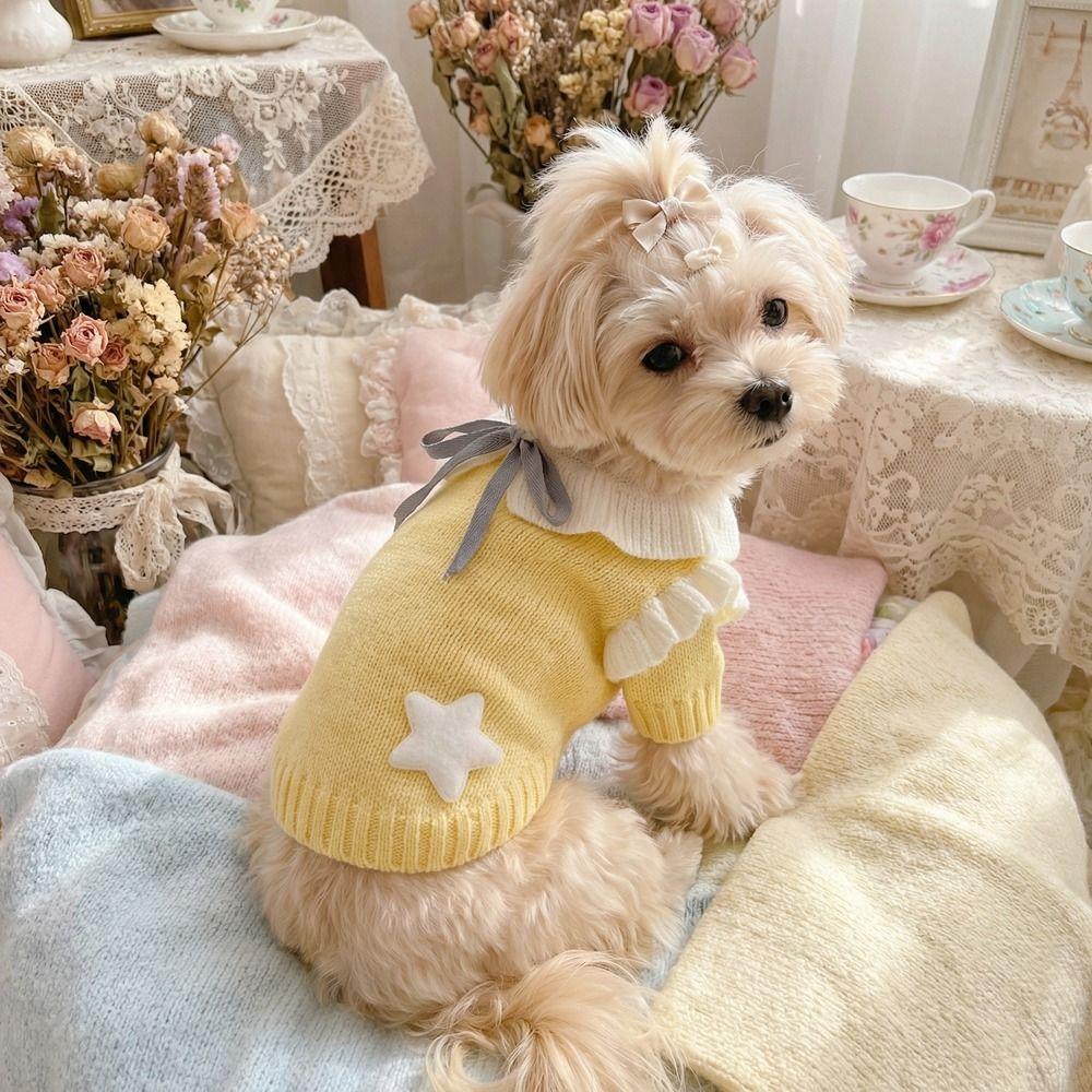 Soft Puppy Pullover Warm Dog Lapel Dress Pet Supplies Two Legs Dog Clothes  Spring Autumn