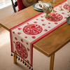 Luxury New Year Table Runner For Festive Decor Elegant Dining Table TV Cabinet Cover