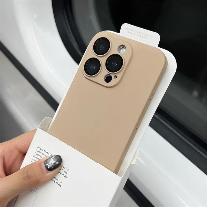 Original Color Ultra Thin Matte TPU Case for iPhone 17 Pro Max 16 15 14 Plus 13 12 11 Glass Camera Protection Shockproof  Case