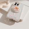 Cartoon cute polka dot bear stand phone case