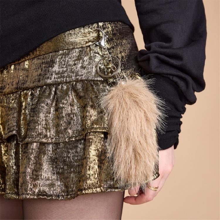 Lightweight Faux Hair Tail Keychain Trendy Y2K Style Tail Keychain Elegant Keyrings Charm For Personal Accessories