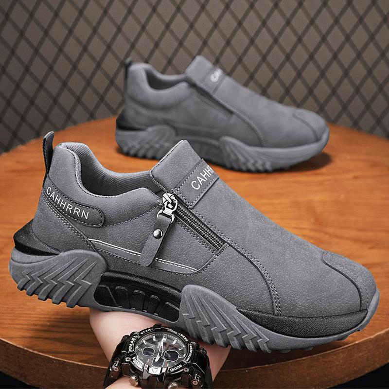 

2026 New Breathable Men s Sports Work Shoes Slip-On Anti-Slip Wear-Resistant Casual Shoes Thick Bottom Labor Protection Sneakers 39 серый