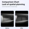 Lower Console Storage Insert for Cars, Flexible Rubber Tray with Taller Edges, Patterned Base and Divider Design for Small Daily Carry Items