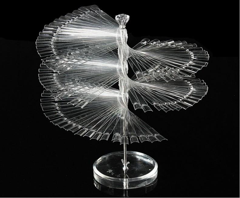 

120 Color Spiral Nail Art Chart & Wearable Gel Polish Tips Display Stand