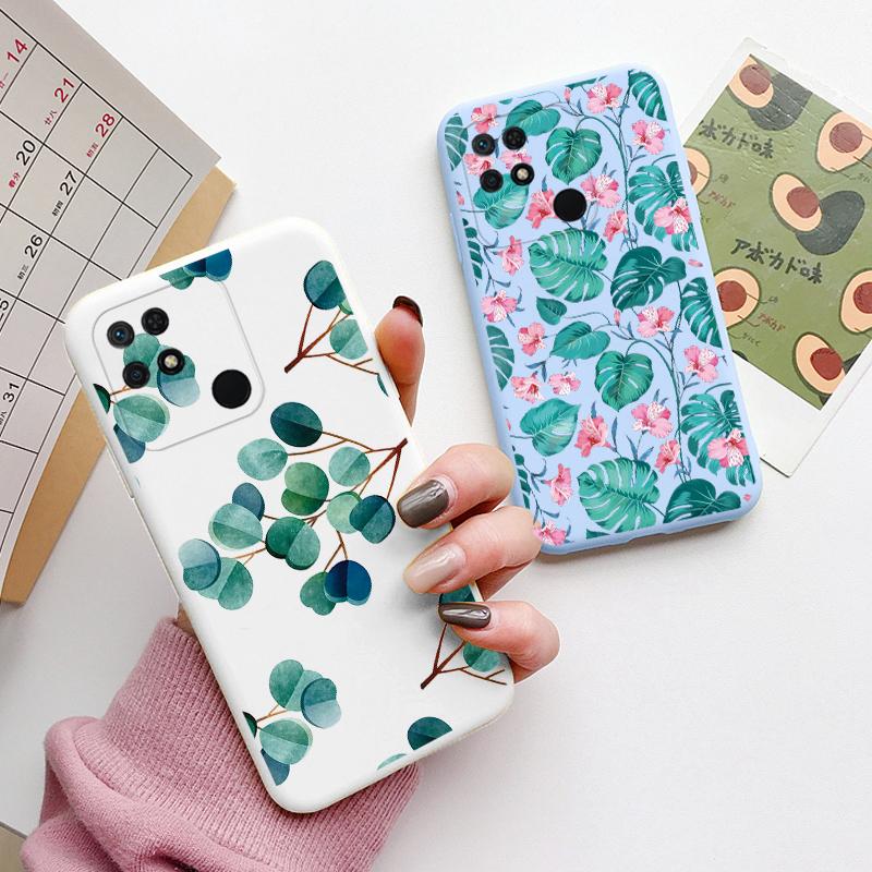 Für Redmi 10C 10 C 10A Hülle Funda Vintage Blumen Blätter Schutzhülle Weiche Capa Für Xiaomi Redmi 10C 13C 14C Bumper Case