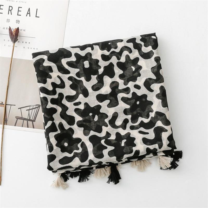 88*180cm Women Viscose Scarf Shawl Cotton Linen Feeling Tassel Pashmina Muslim Hijab Wrap Lady Female