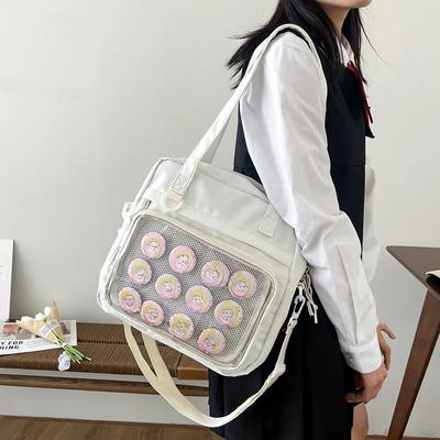 Große Handtaschen im japanischen Kawaii-Stil für Puppen, neue Schultaschen aus Nylon für Mädchen im Teenageralter, Tragetasche, Umhängetasche, JK-Umhängetasche
