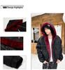 Men's Heavyweight Red Fur Collar Retro PU Leather Cotton Jacket - Plus Velvet Thick Warm Outerwear