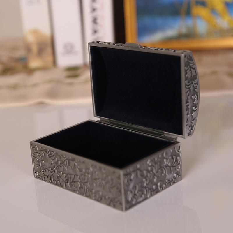 Zinc Alloy European Creative Retro Classic Treasure Box Jewelry Storage Box Small Ring Earrings Bracelet Jewelry Box