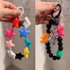 Fashion Multicolour Five Pointed Star Keychain Colorful Silicone Strap Phone Strap Accessories Phone Chain Wrist Strap Gifts