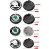 4Pcs 55MM 65MM Car Wheel Center Hub Cap Auto Rim Covers For Skoda Octavia Rapid Kodiaq Karoq Fabia Kamiq Superb Derivativ