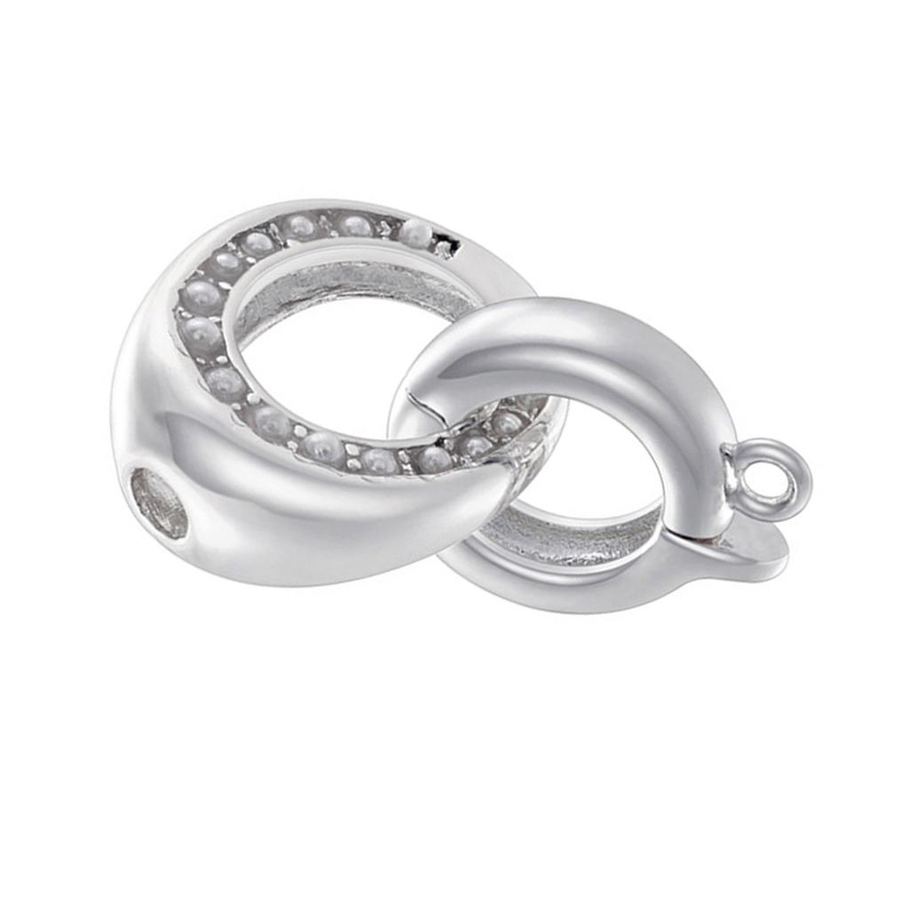 Elegant Cubic Zirconia Clasp Portable for Pearls Enhancing Push Connectors Jewelry Accessory for Bracelets Necklacer