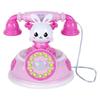 Early Education Rabbit Telephone Toy with Music Sound Light Simulation Landline Phone  Kids Gift