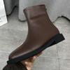 Fashion 2025 Autumn Winter Fashion Women's Ankle Boots Low Heels High Quality Leather Female Short Shoes Elegant Casual Women Boots