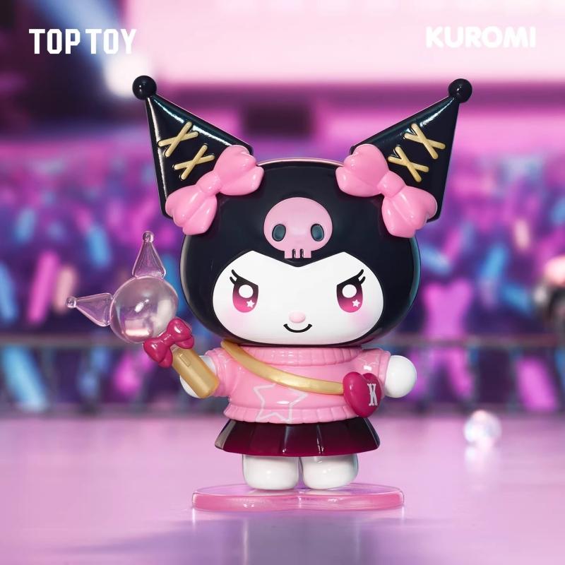 TOP TOY Sanrio Kuromi Sparkling Idol Series  Kawaii Toy Figure Cartoon Desktop Ornament Children's Model Birthday Gift