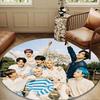 K-pop Stars In Urban Vibes Round Rug for Livingroom,Bedroom, Palyroom, Chair Rug, Area Rug, Circle Carpet, Large Size Fan Christmas Gift