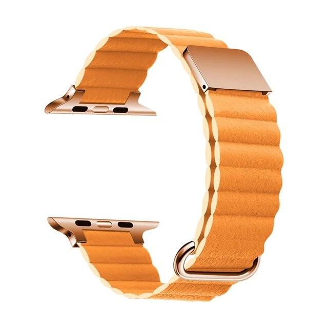 Geeignet für Apple Watch 8 Armband Apple Watch se/ultra/7. Generation iwatch6 Lederarmband magnetische Anziehungskraft Kreativität