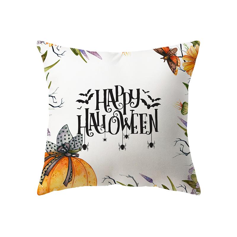Alphabet Halloween Theme Throw Pillow Cover Pumpkin Witch Throw Pillow Cover Sofa Chair Bed Cushion Cover Home Decor