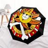 One Piece Auto Open/close, 8-Rib Iron Frame, Compact Folding Cute Umbrella All-Season  0808082