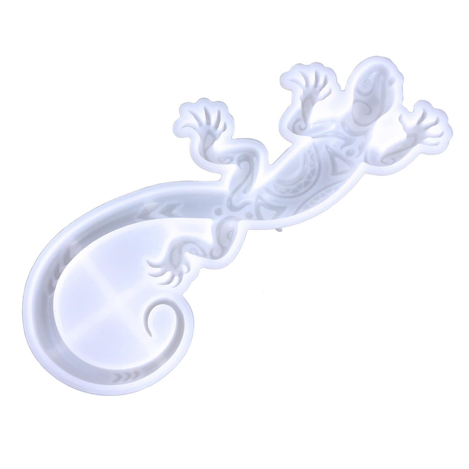 Lizard Epoxy Resin Molds Living Room Pendant Large Animals Silicone Resin Molds Playing Mold for Wall Hanging Cabinets Decor белый