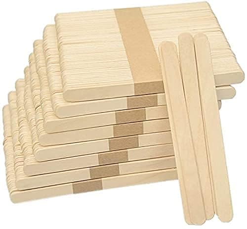 Eclet 200 White Wooden Craft Stick Premium Natural Wooden Piece Ice Cream Sticks