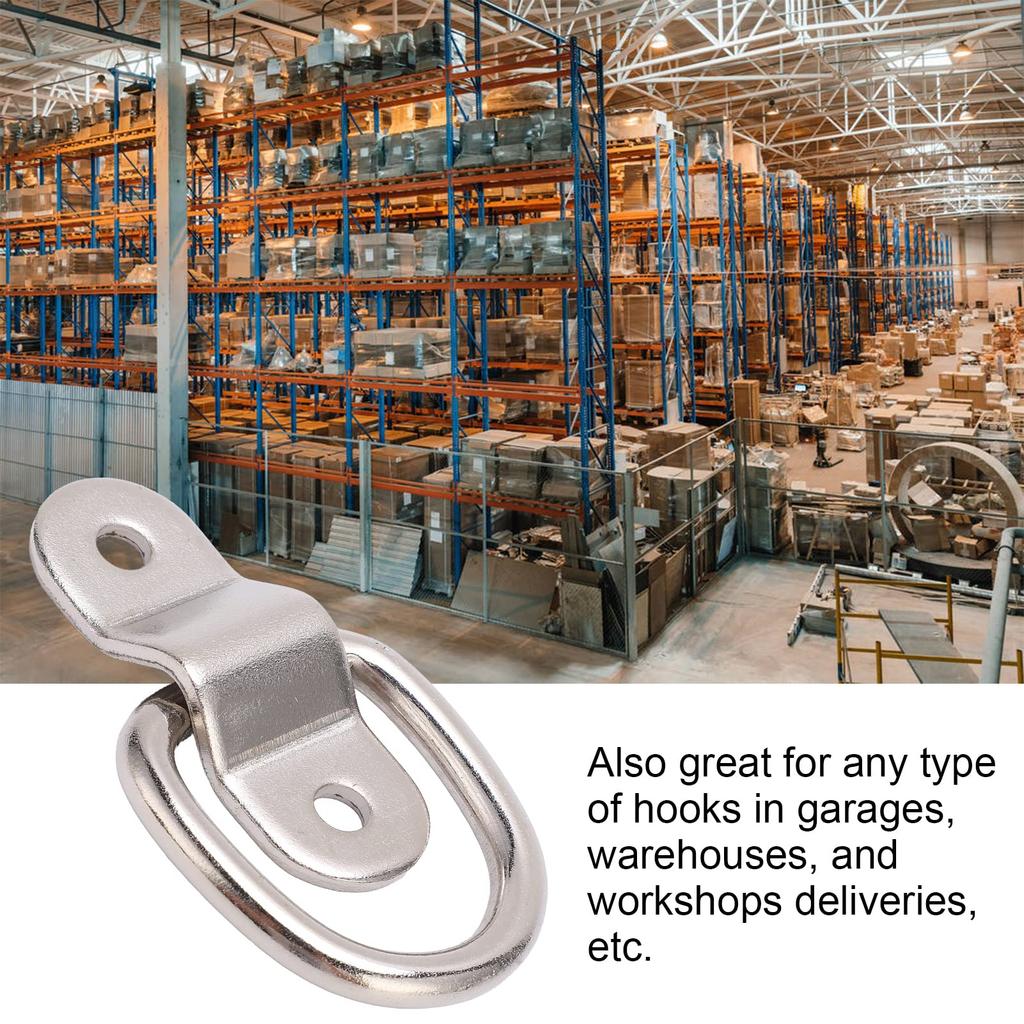 Set of 10 D-Ring Tie Downs, KIMISS Iron Tie Down Anchors Multi-functional High Strength