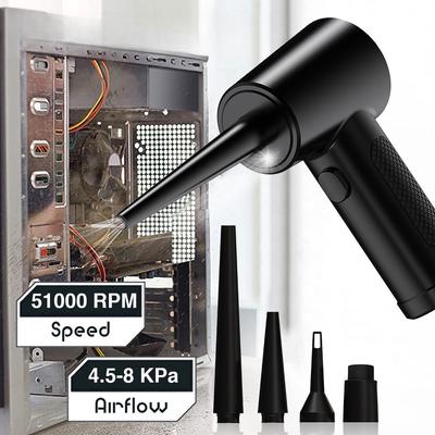 51000 RPM Cordless Air Duster Electric Air Blower Compressed Dust Blowing Guns Handheld PC Camera Keyboard Cleaner 68W DC 5V