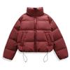 Mens Winter Down Jacket Stand Collar Warm Puffer Coat 90% White Duck Loose Fit Short Length Cold Weather