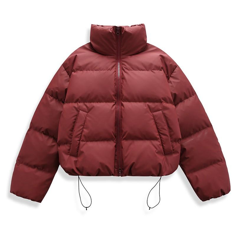Mens Winter Down Jacket Stand Collar Warm Puffer Coat 90% White Duck Loose Fit Short Length Cold Weather
