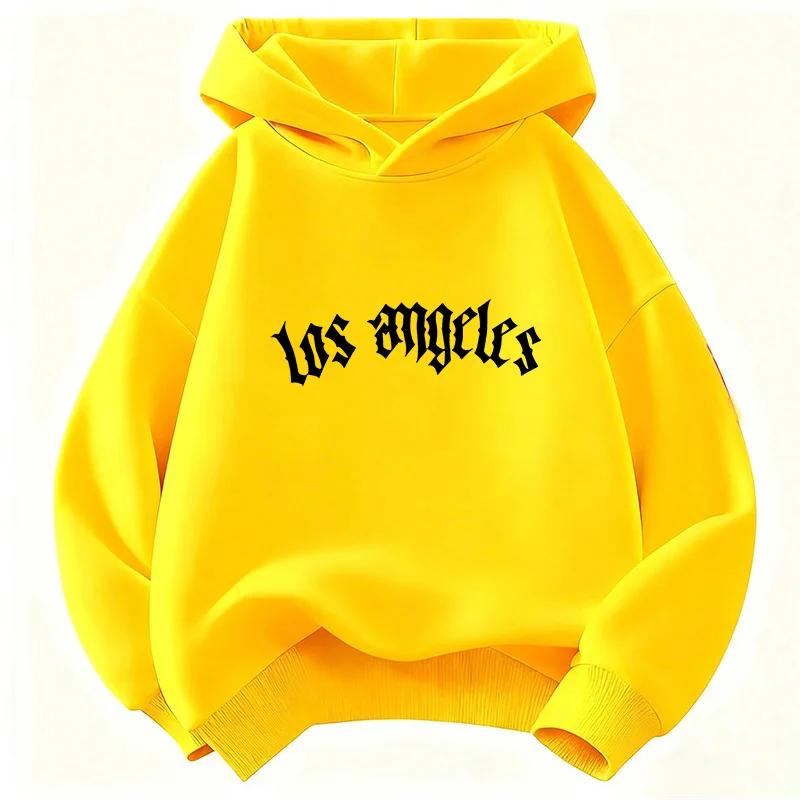 Neuer stylischer Herbst-/Winter-Kinder-Sport-Hoodie mit Los Angeles Buchstabenprint, Unisex, lässiger Stil.